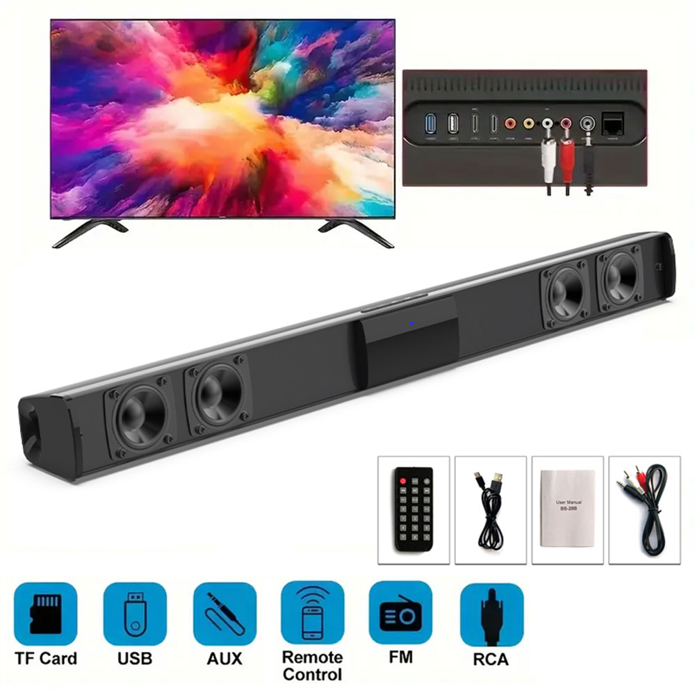 Home Cinema Bose - ลำโพงซาวด์บาร์5.3บลูทูธสเตอริโอซาวด์บาร์เสียงรอบทิศทางโฮมเธียเตอร์พร้อมรีโมทคอนโทรลรองรับ RCA AUX TF-CARD