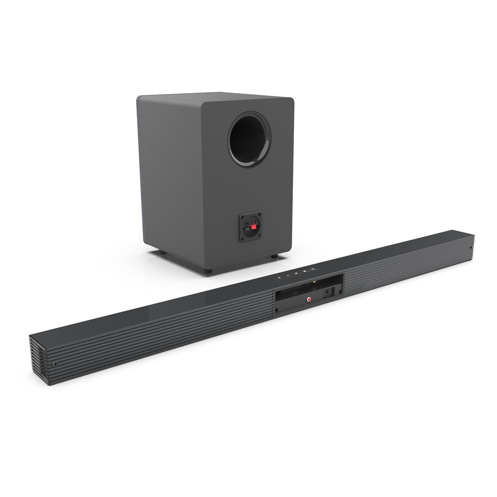 Home Cinema Speaker System - ลำโพงซาวด์บาร์ทีวี 84W พร้อมซับวูฟเฟอร์ ระบบเสียง 2.1 ไร้สาย