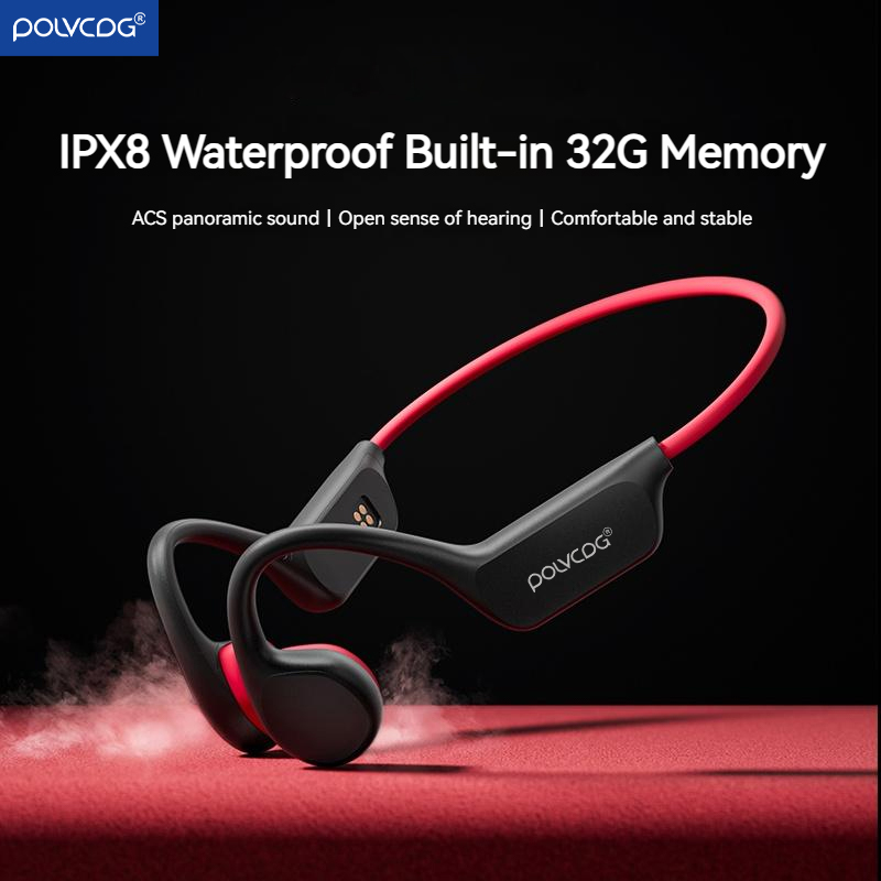 Home Cinema Amazon - POLVCDG ชุดหูฟังแบบนำเสียงผ่านกระดูก X7 IPX8 32GB หน่วยความจำ