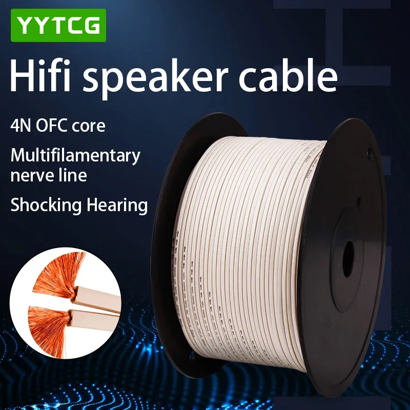 Home Cinema Dvd - YYTCG DIY สายลำโพงไฮไฟสายสัญญาณเสียงทองแดงฟรีออกซิเจนสายลำโพงสำหรับเครื่องขยายเสียงโฮมเธียเตอร์ KTV ดีเจระบบ
