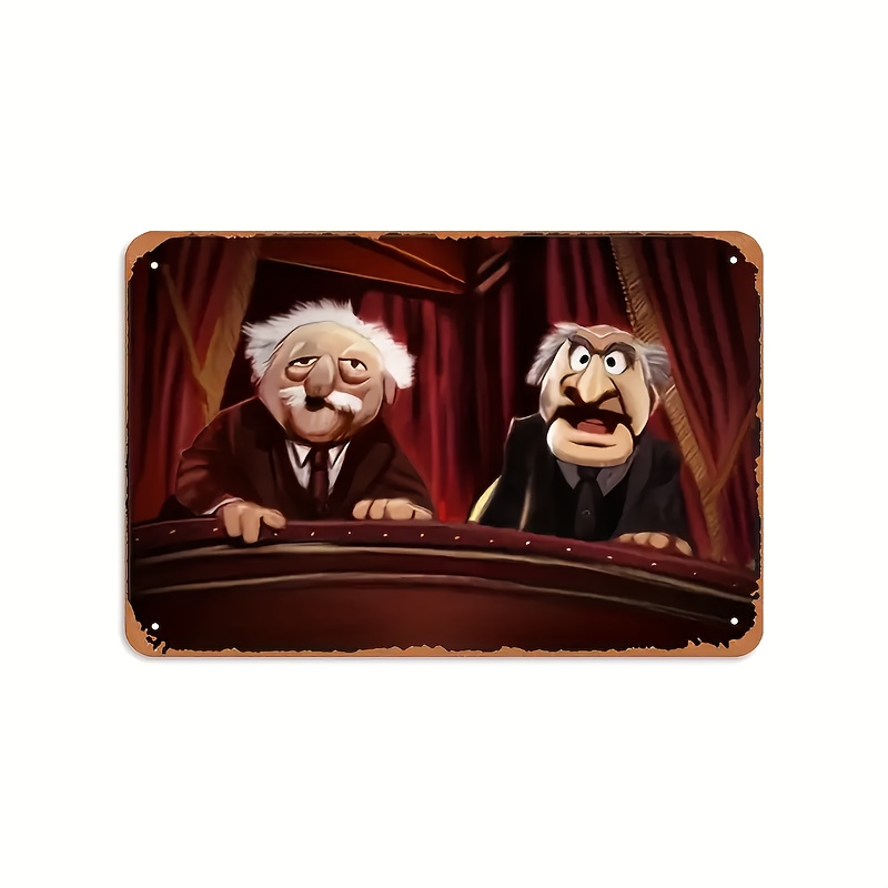 Home Cinema In - งานศิลปะติดผนังโลหะวินเทจ Statler & Waldorf - ของตกแต่งโรงละคร,