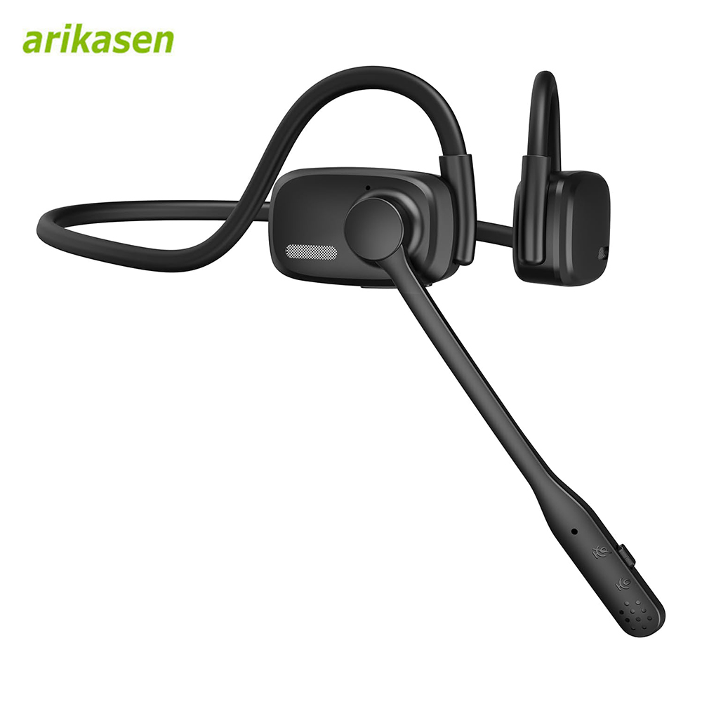 Home Cinema Amazon - ชุดหูฟังบลูทูธพร้อมไมโครโฟนบูมตัดเสียงรบกวนแฮนด์ฟรีหูฟังไร้สายแบบเปิดหูปุ่มปิดเสียงสําหรับไดรเวอร์ยิม