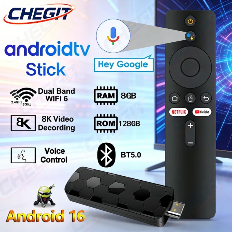 Home Cinema Tv - แอนดรอยด์ 16 8K อัลตร้าเอชดี ทีวีสติ๊ก R3+