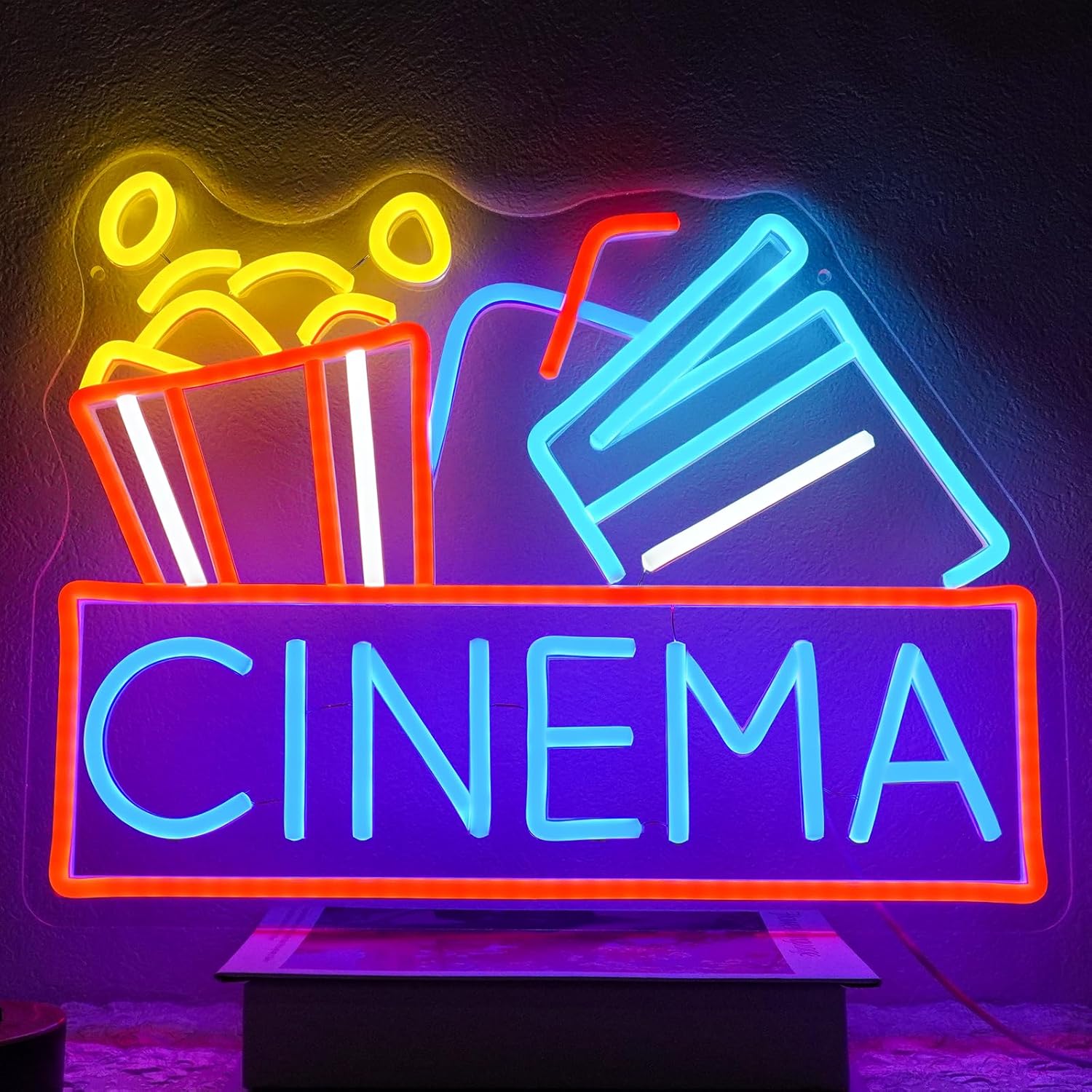 Home Cinema Room Accessories - Cinema Neon Sign USB Powered LED