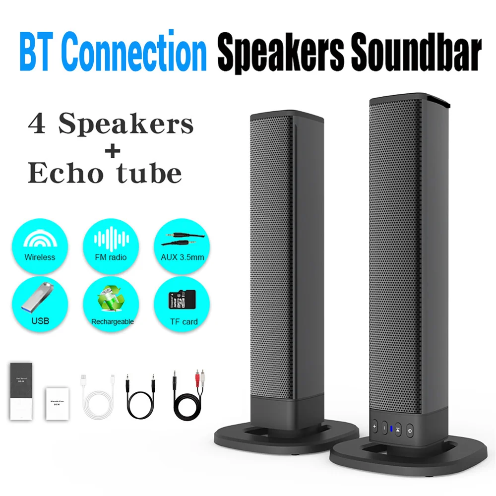 ไร้สายบลูทูธทีวี Sound Bar 2 ร - Home Cinema Speaker System บทวิจารณ์และราคา