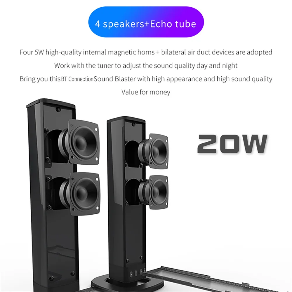 ไร้สายบลูทูธทีวี Sound Bar 2 ร - Home Cinema Speaker System บทวิจารณ์และราคา