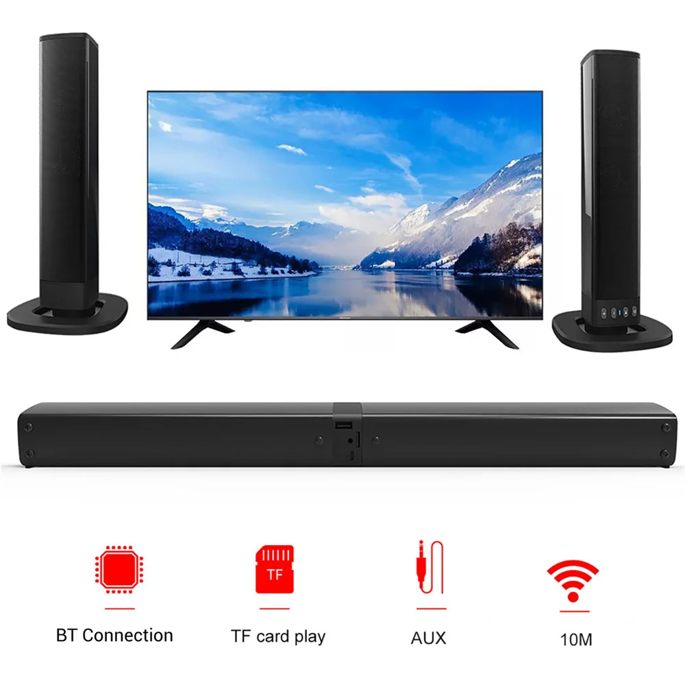 ไร้สายบลูทูธทีวี Sound Bar 2 ร - Home Cinema Speaker System บทวิจารณ์และราคา