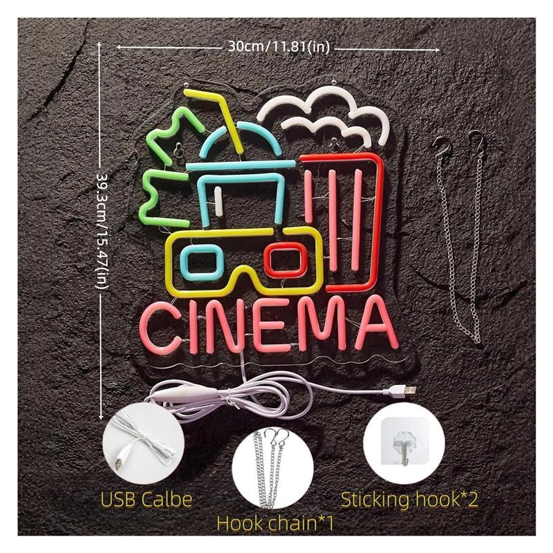 ป้ายไฟนีออน CINEMA ตกแต่งด้วย  - Home Cinema Today บทวิจารณ์และราคา