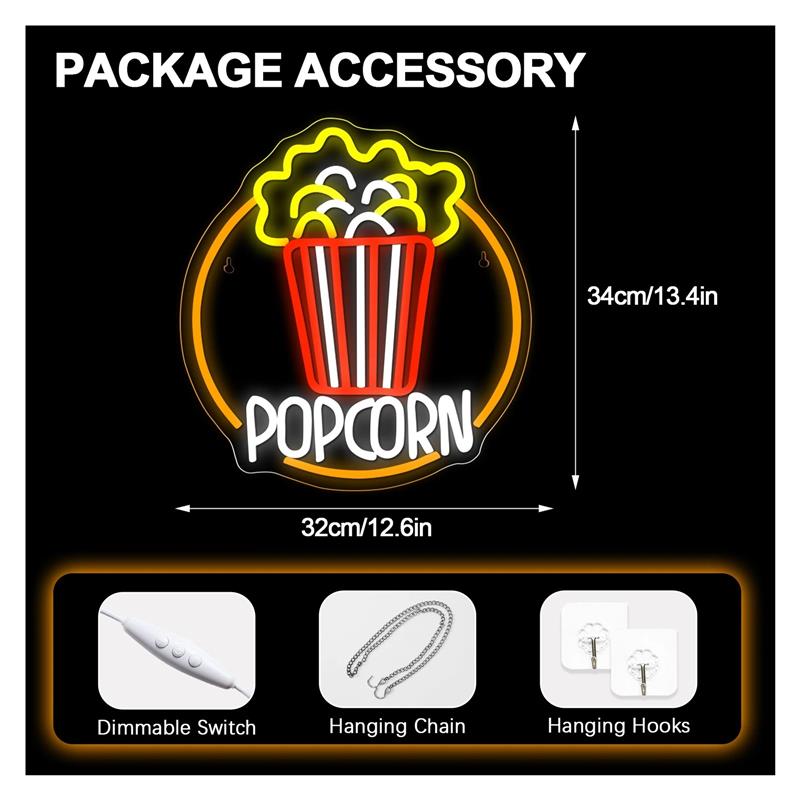 ป๊อปคอร์นนีออนไฟ USB ปรับความส - Home Cinema Today บทวิจารณ์และราคา