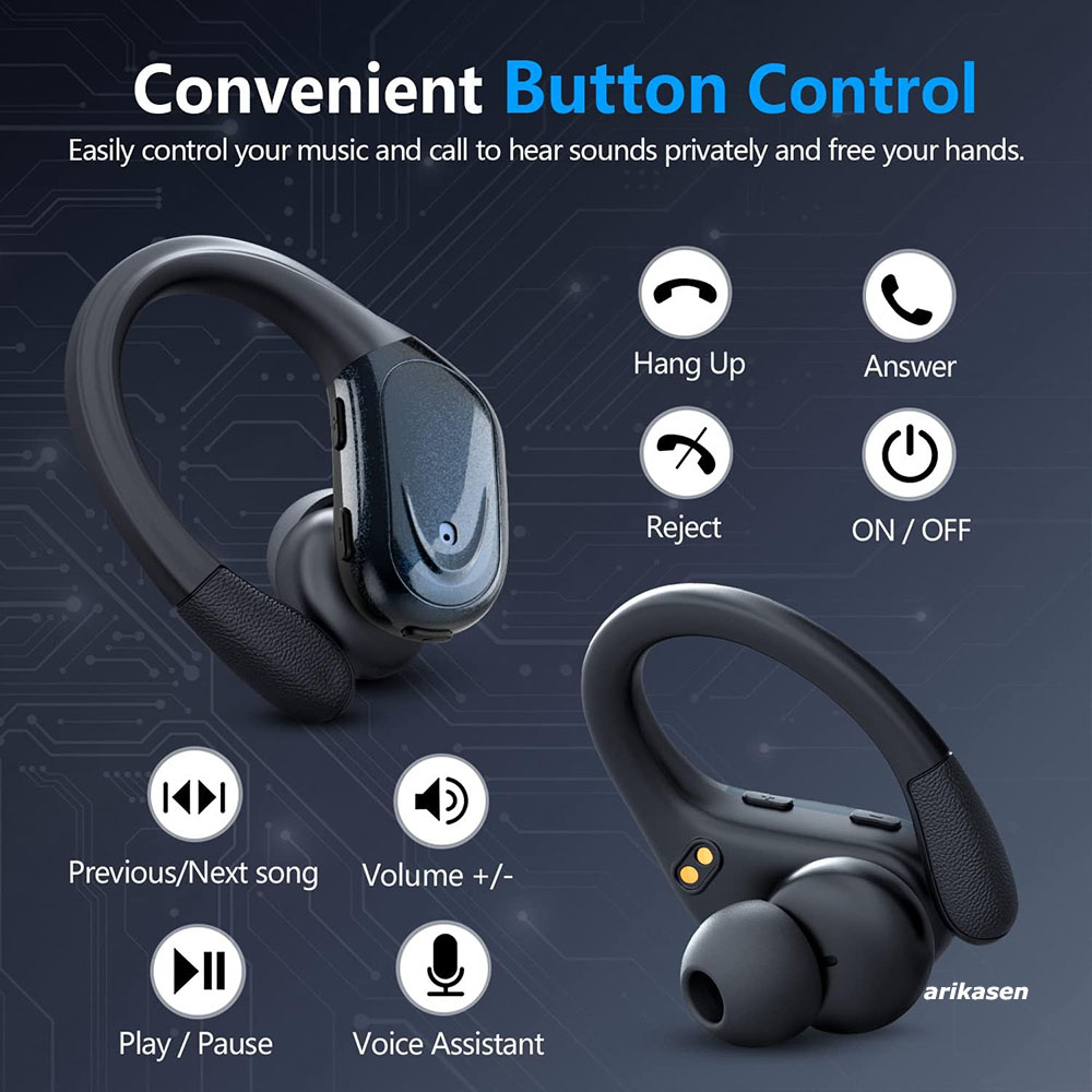 หูฟังไร้สายกีฬาบลูทูธ 5.3 หูฟั - Home Cinema Amazon บทวิจารณ์และราคา