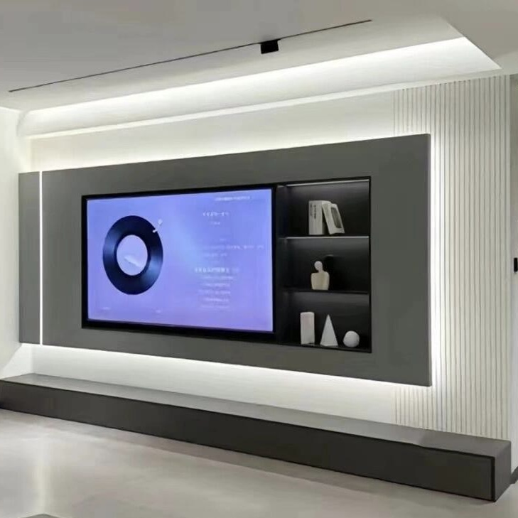 ชั้นวางทีวีแบบโมเดิร์นพร้อมพื้ - Home Cinema Furniture บทวิจารณ์และราคา